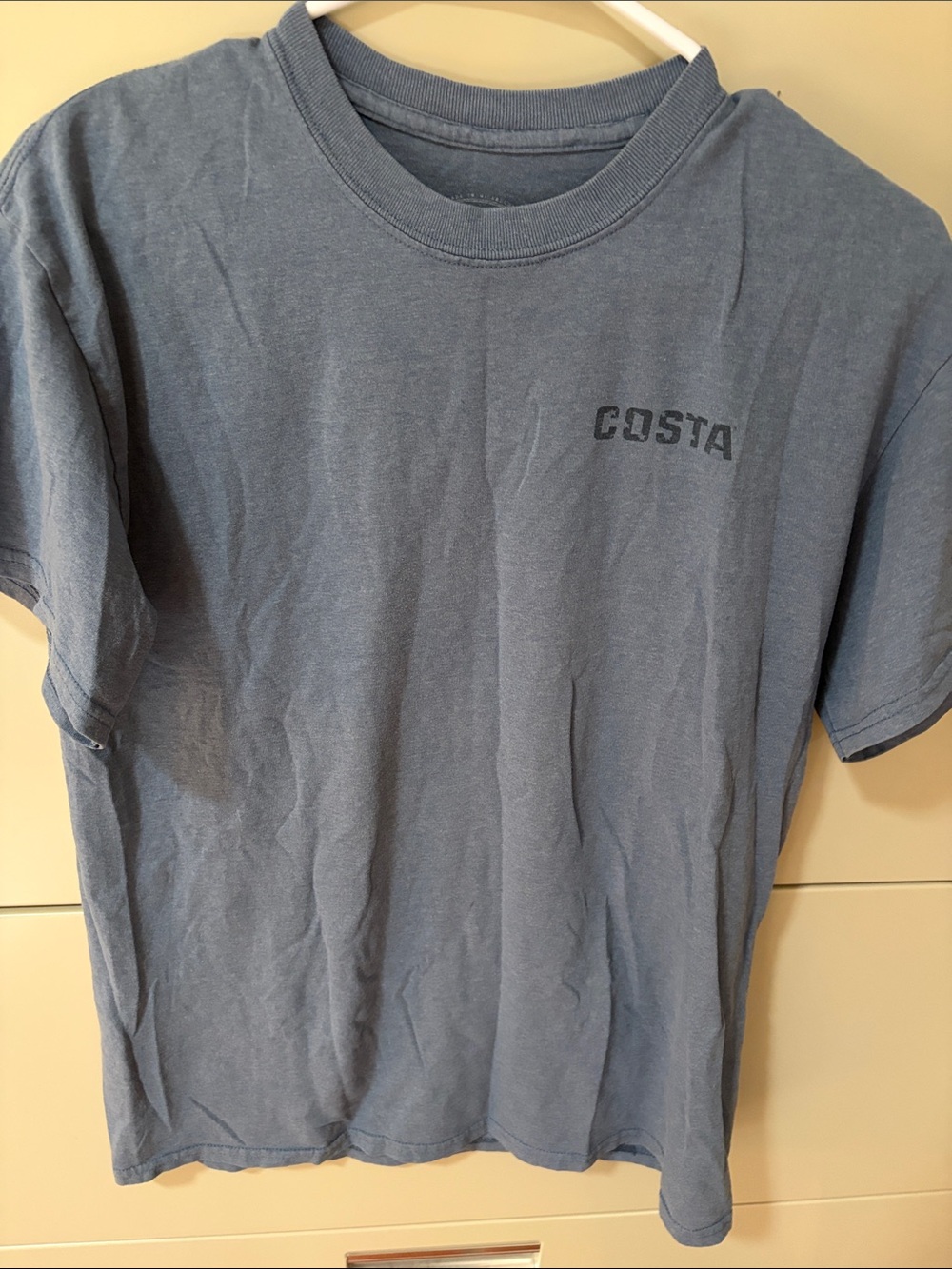 Costa Men's Short-Sleeve Crewneck Tee in Faded Blue